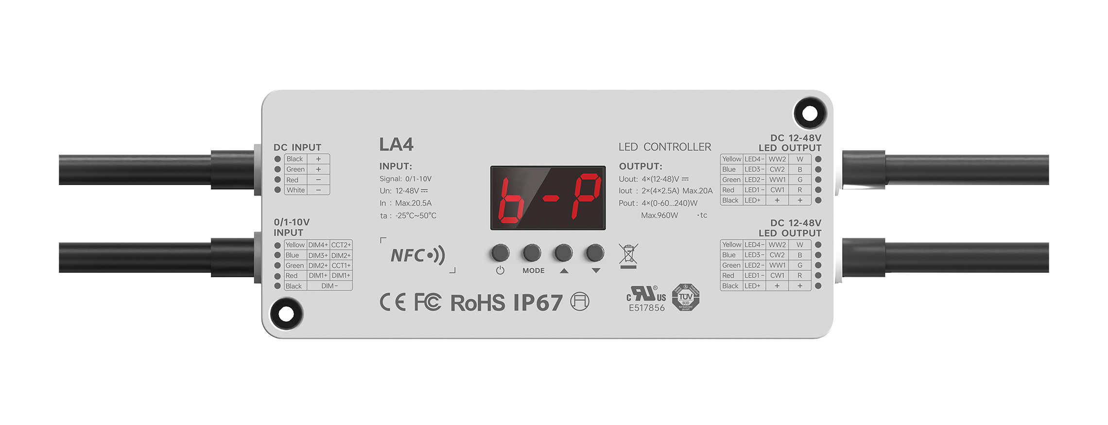4CH NFC Waterproof 0/1-10V LED Controller LA4